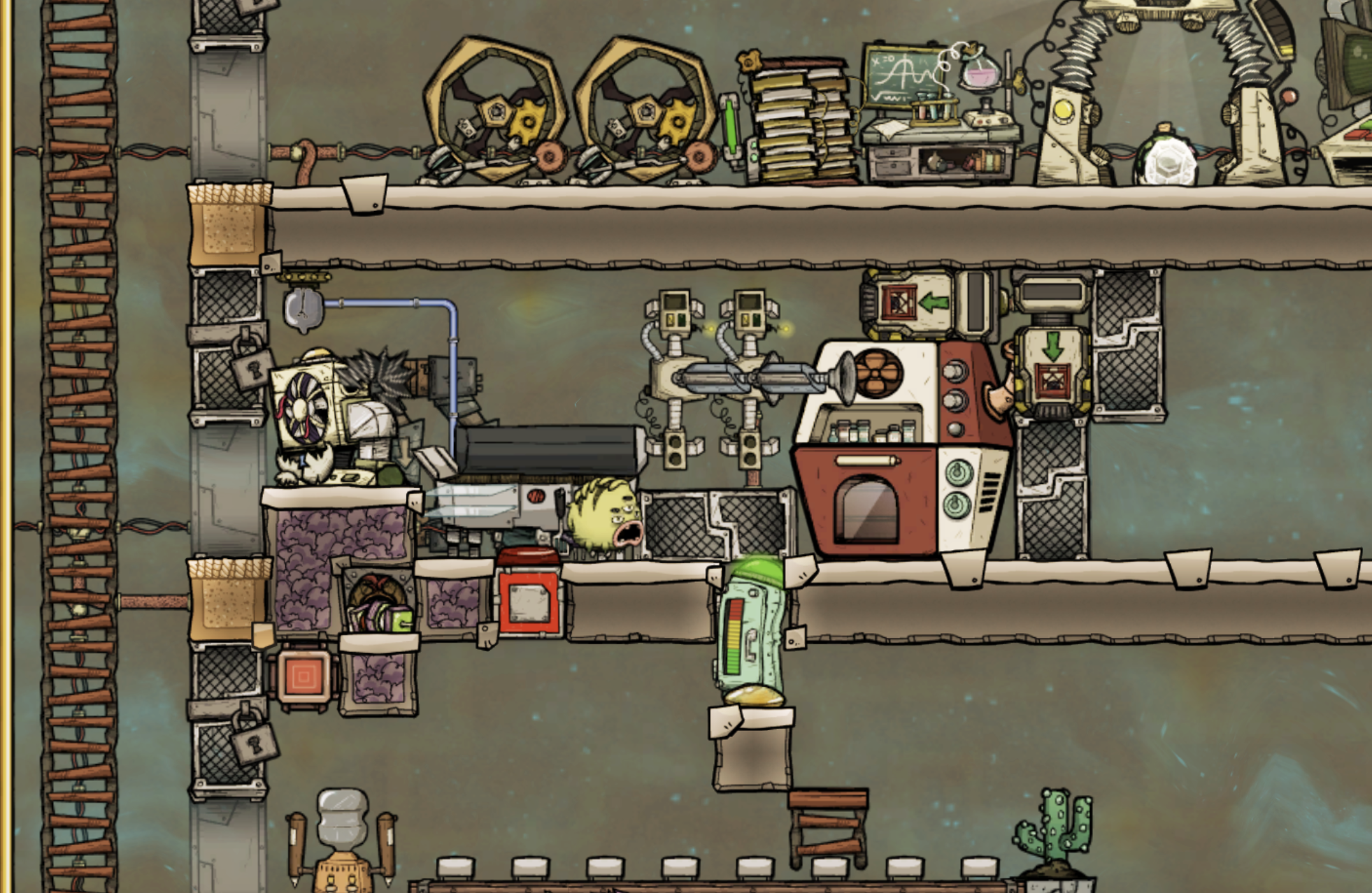 Oxygen Not Included 無限食品冷凍庫 序盤の電気グリル1台構成